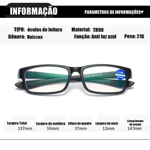 RISER Vision™ Duo - Óculos Inteligente Anti Luz Azul